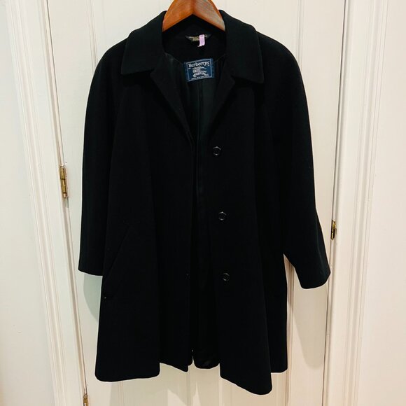 Vintage Burberry London 100% Wool Jacket Peacoat US 14 R Women Rare - Picture 9 of 16